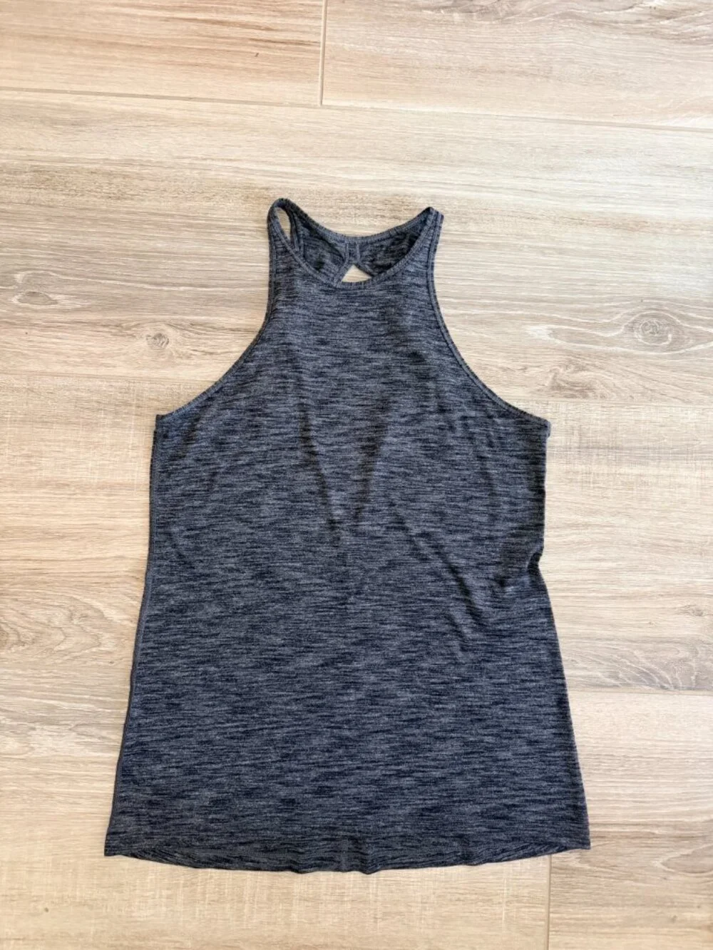 Lululemon Trapeze Twist Tank Heathered Black Size 10